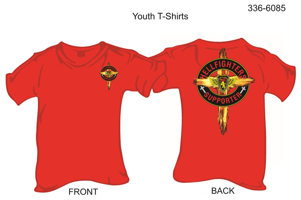 T-Shirt, Short Sleeve, Hellfighters Supporter w/Cross (youth)