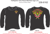 336-6162 T-Shirt, Long Sleeve, Hellfighter One Piece (Black, w/printed sleeves)