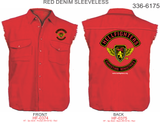 336-6175 Shirt, Sleeveless Denim, Hellfighters 3pc Member Bold (Red)