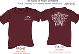 336-6193 T-Shirt, Short Sleeve, It's Good To Know ... (Heather Athletic Maroon)