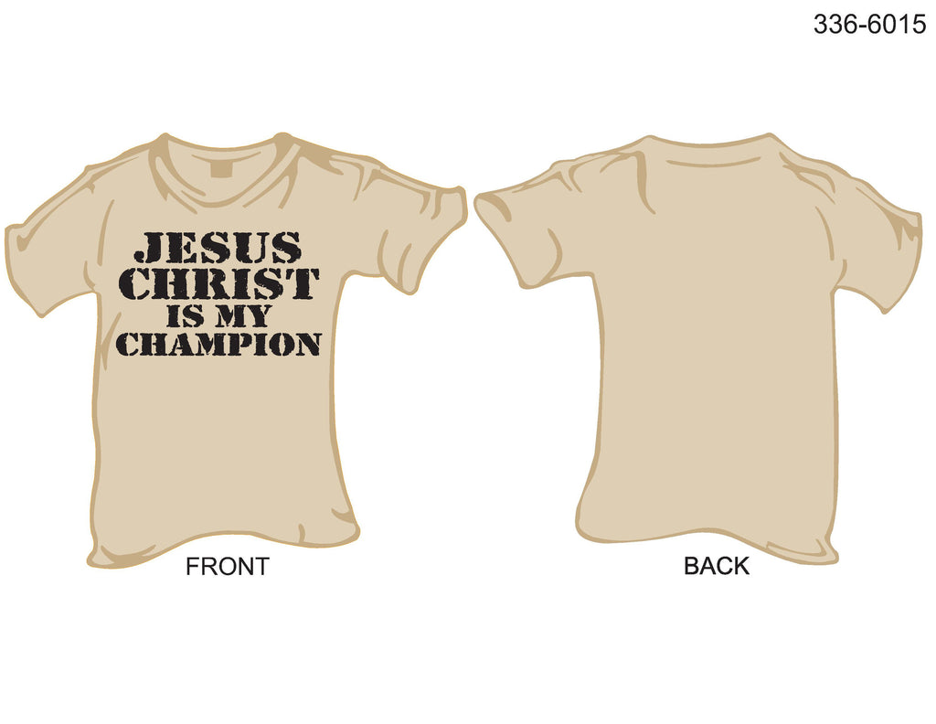 T-Shirt, Short Sleeve, Jesus Is My Champion (cream)