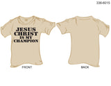 T-Shirt, Short Sleeve, Jesus Is My Champion (cream)