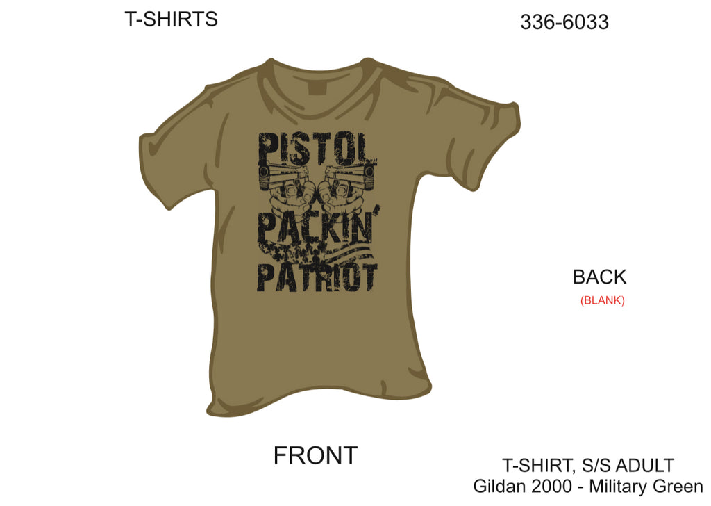 T-Shirt, Short Sleeve, Pistol Packin' Patriot