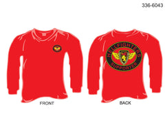 T-Shirt, Long Sleeve, Hellfighters Supporter Oval (red, blank sleeves)