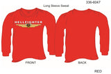 Sweatshirt, Long Sleeve, Hellfighters Veritas (red, w/blank sleeves, crew neck)