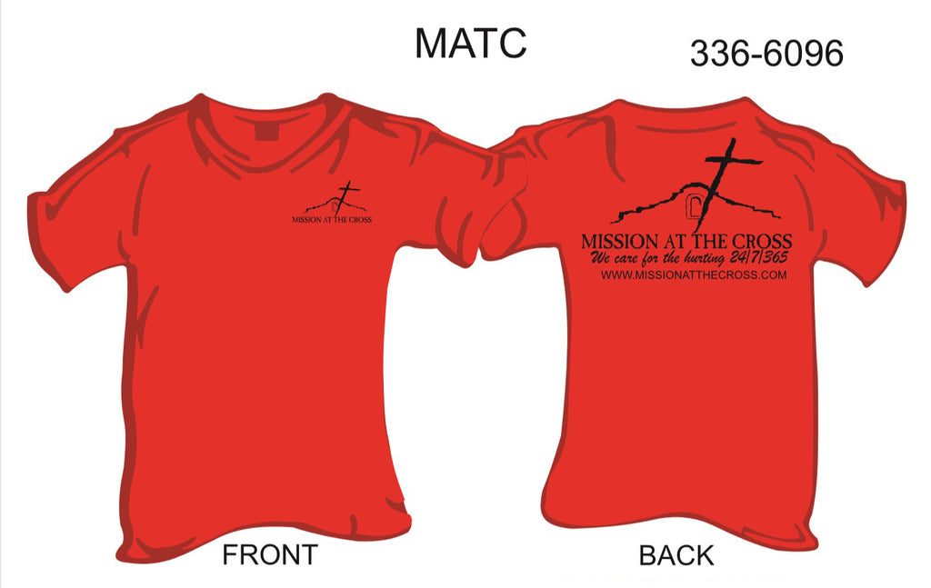 T-Shirt, Short Sleeve, Mission At The Cross (red, black imprint)