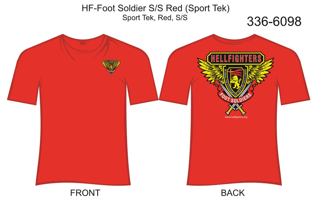 T-Shirt, Short Sleeve, Hellfighter Foot Soldier (red, Sport Tek)