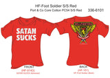 T-Shirt, Short Sleeve, Satan Sucks/Foot Soldiers (red)