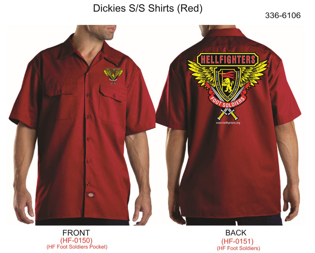 Shirt, Short Sleeve, Hellfighter Foot Soldiers (red, Dickie's)