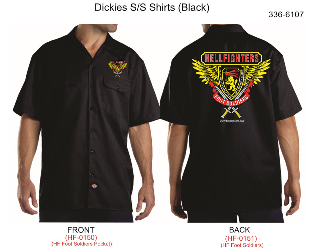 Shirt, Short Sleeve, Hellfighter Foot Soldier (black, Dickie's)