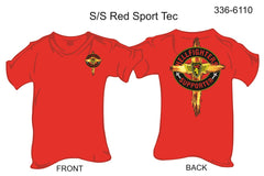 T-Shirt, Short Sleeve, Hellfighters Supporter w/Cross (red, Sport Tek)