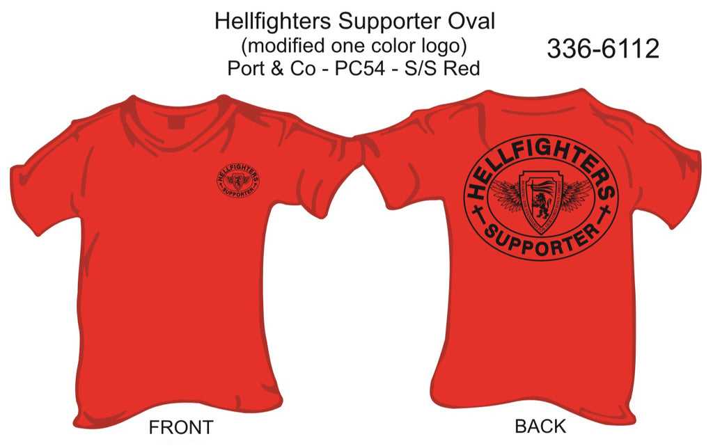 T-Shirt, Short Sleeve, Hellfighters Supporter Oval (modified color logo)