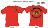 T-Shirt, Short Sleeve, Hellfighter 3pc Member Bold (red)