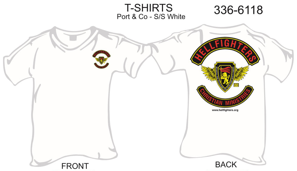 T-Shirt, Short Sleeve, Hellfighter 3pc Member Bold (white)
