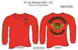 T-Shirt, Long Sleeve, Hellfighter 3pc Member Bold (red, HF sleeves)
