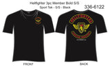 T-Shirt, Short Sleeve, Hellfighter 3pc Member Bold (black, Sport Tek)