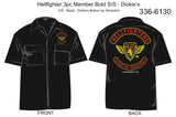 Shirt, Short Sleeve, Hellfighter 3pc Member Bold (black, Dickie's)