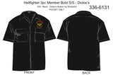 Shirt, Short Sleeve, Hellfighter 3pc Member Bold (black, Dickie's, pocket only)
