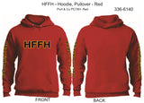 Hoodie, Long Sleeve, HFFH (red, HF sleeves, pullover)