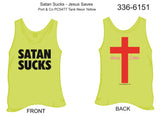 Tank, Satan Sucks/Jesus Saves (neon yellow)