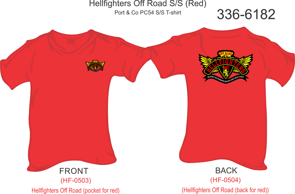 T-Shirt, Short Sleeve, Hellfighters Off Road (Member) - Red