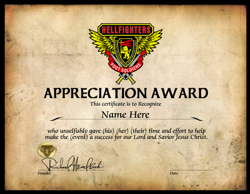 Award, Appreciation