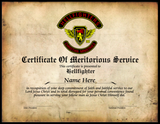 Certificate, Certificate of Meritorious Service - 3pc Member