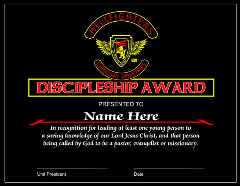 Award, Discipleship - 3pc Member