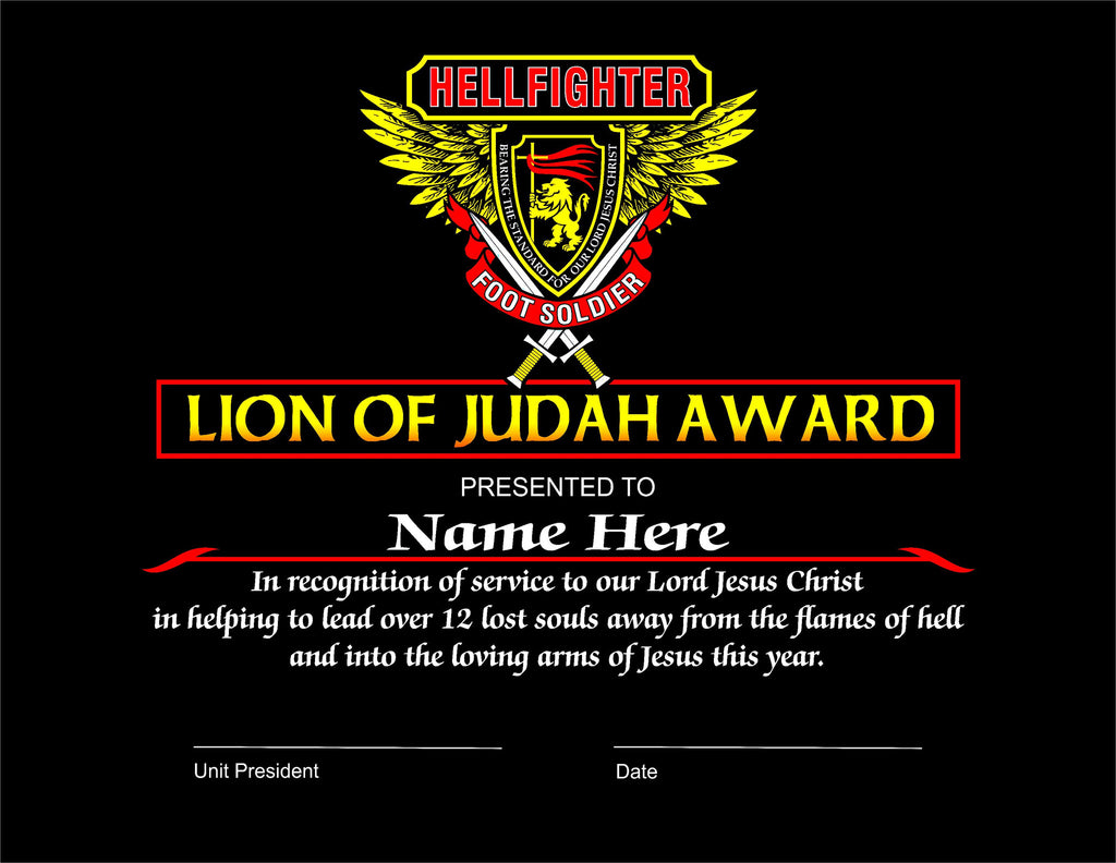 Award, Lion of Judah - Foot Soldier