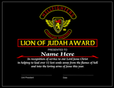 Award, Lion of Judah - 3pc Member