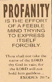 Tracts, The Profanity Card (Pack of 100)